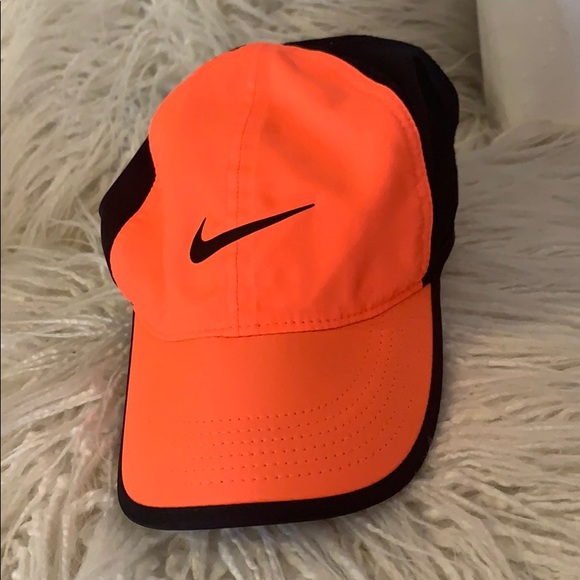 neon orange nike hat